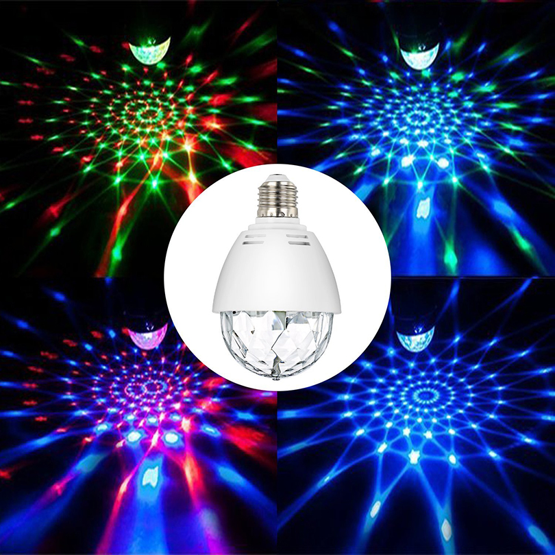 Disco Farbe Ändern E27 Birne 3W Bühne Lampe AC85-260V Bunte Rotierenden Blase Für Decor Indoor Bühne Licht DJ Party licht Bar