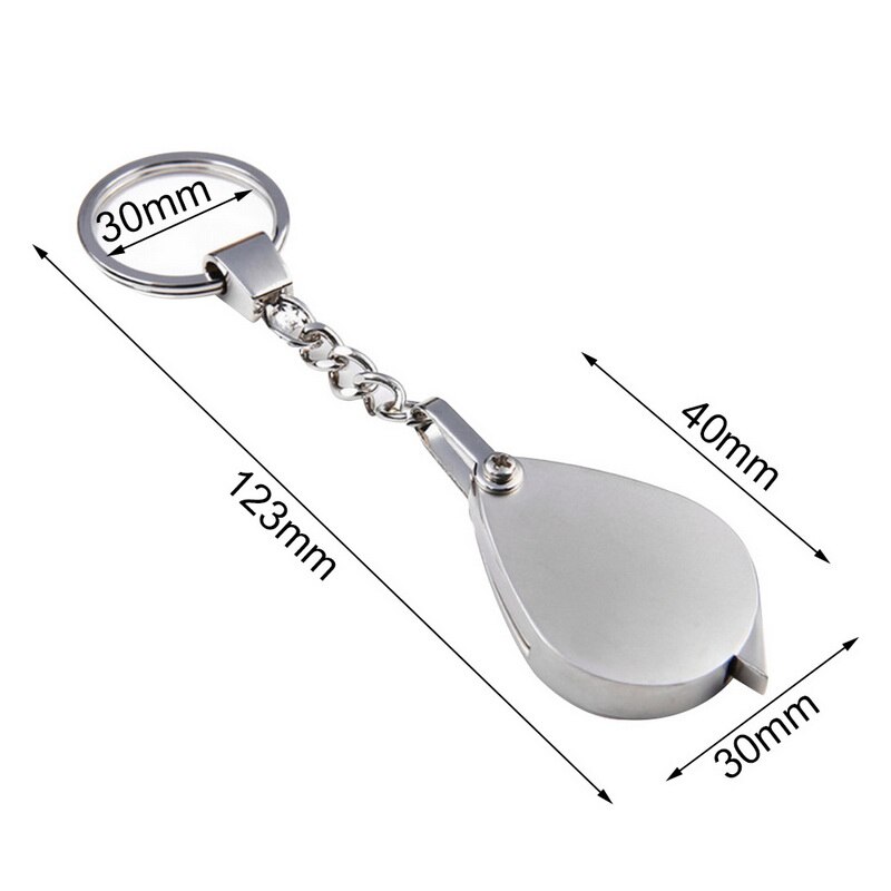 Magnifying Glass Handheld Magnifier Reading Jewelers Loupe Magnification Mini Portable 10X Folding Key Ring Magnifier