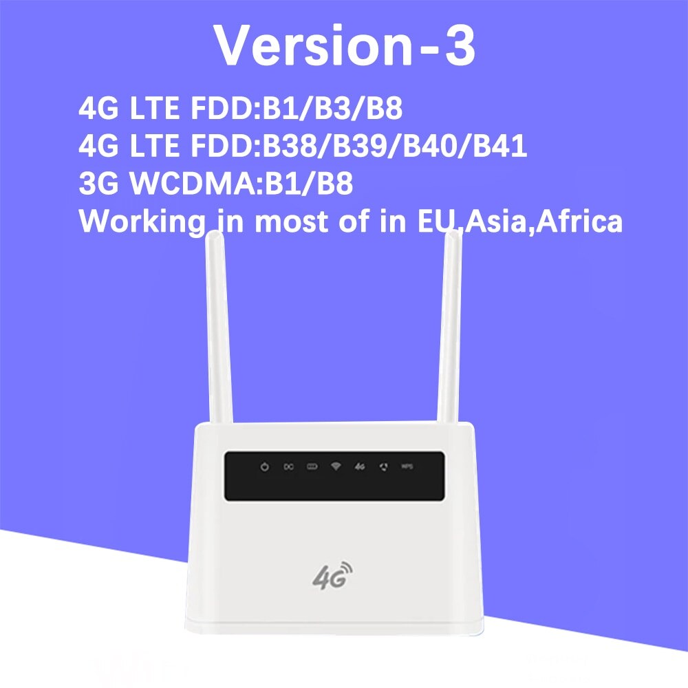 KuWFi 4G routeur débloqué 4G carte SIM routeur Wifi CAT4 150Mbps batterie intégrée sans fil CPE prise en charge 32 utilisateurs et Ports Lan RJ45: Without battery / White-3