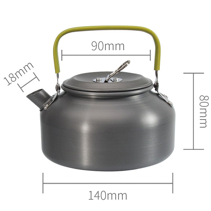MENFLY Camping Kettle 0.8L 1.2L Capacity Outdoor Teapot Water-boiling Coffee Pot Mountain Hiking Portable Instant Noodle Kettles: 0.8L