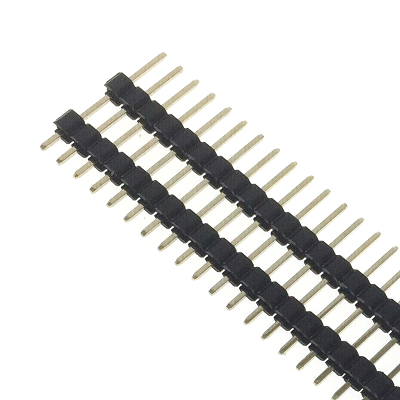 Écarteur de goupille en plastique et cuivre, entretoise de carte simple et simple, en-tête droit, 2.54mm, 1X40P Long, 15mm, 17mm, 19mm, 21mm, 23mm, 25mm, 30mm, 5 pièces