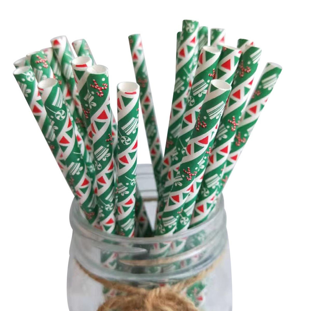25 Stuks Kerst Papier Rietjes Sneeuwvlok Rietje Vrolijk Kerstfeest Decoraties Voor Bar Thuis Xmas Nieuwjaar Feestartikelen: E