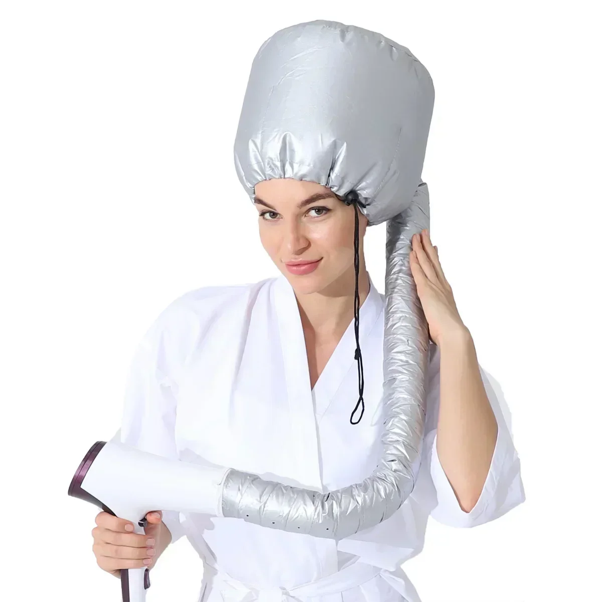 Sèche-cheveux Portable, chapeau de séchage, casquette à séchage rapide, capuchon chauffant, outils de coiffure, accessoires de coiffure bouclés, 1 pièce: Bourgogne
