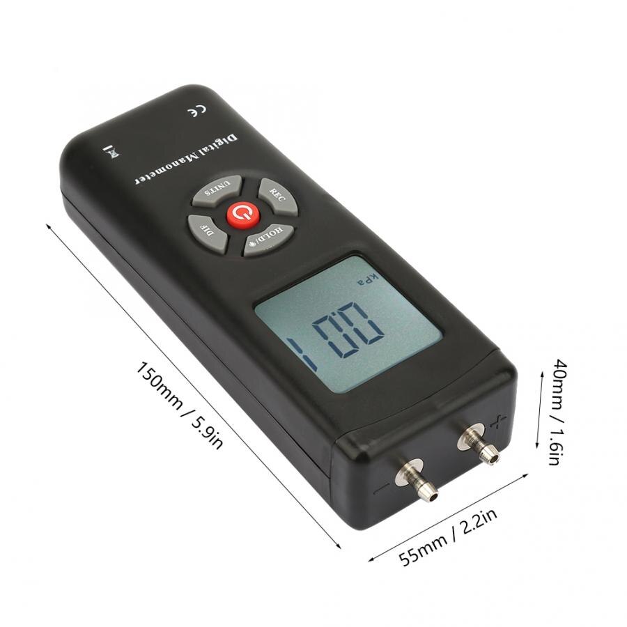 TL100 Digital Differential Pressure Gauge Handheld Differential Pressure Gauge Handheld Air Vacuum