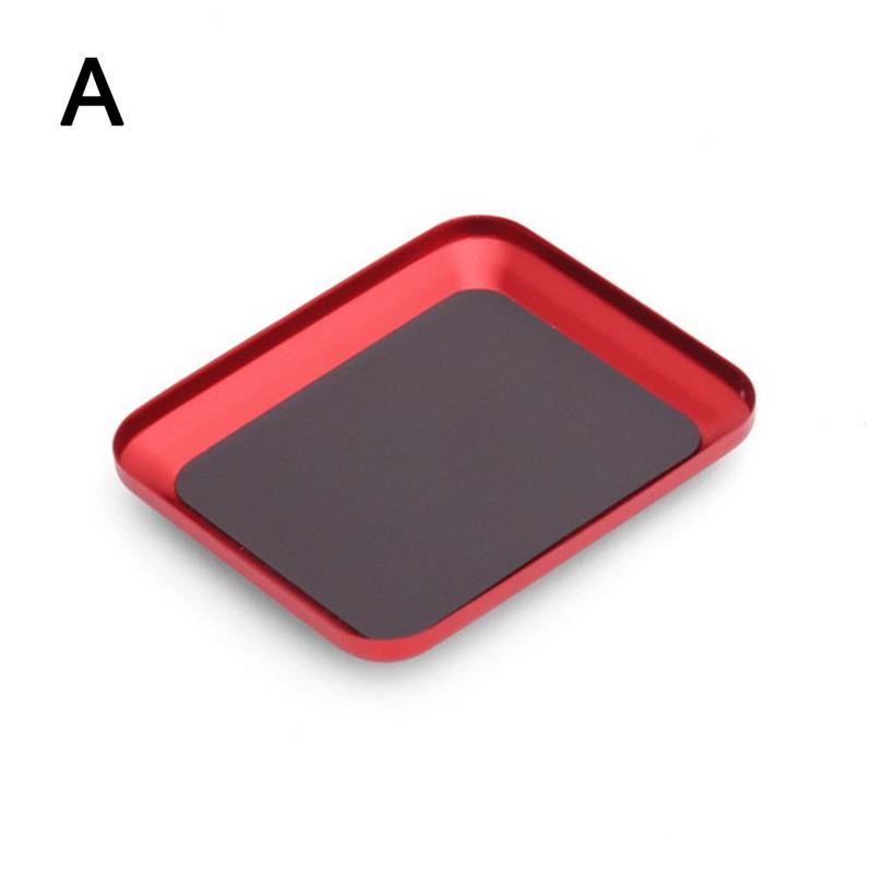 Schraube Fach Magnet Schrauben Tablett Erzähler Schüssel Für Garage Schrauben Muttern Hardware- Organizer Bits Lagerung Mini Platte Teile Kasten E7c1: rot