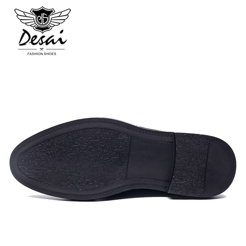 DESAI pointue hommes chaussures décontractées affaires Simple et confortable en cuir véritable chaussures homme fête robe chaussures