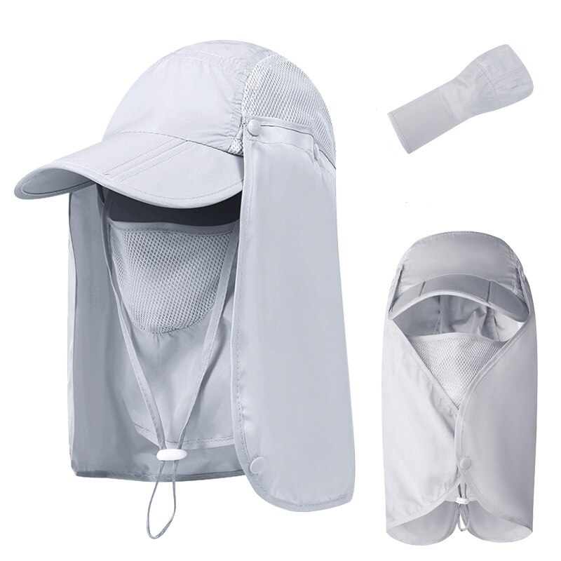 Unisex Collapsible Sunhat Summer Outdoor Quick-drying Sunscreen Fisherman Hat Fishing Breathable Sun hats Female Face Mask