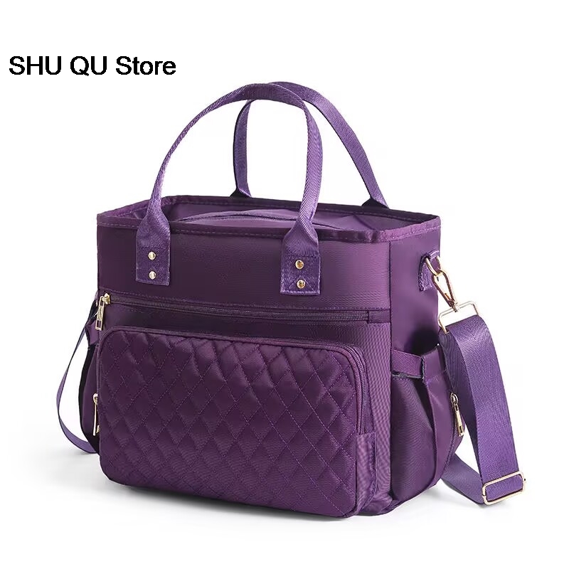 Large Capacity Travel Picnic Handheld Storage Bag Waterproof Leaky Proof Wear Resistant Crossbody Multi Functional Mommy Bag﻿