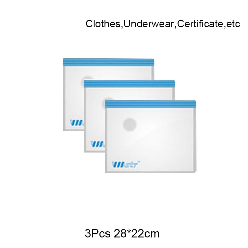 Mini Automatic Vacuum Compressor Pump USB Electric Air Extractor for Vaccum Compression Bag Clothes Food Space Saver Storage Bag: 3pcs-28x22cm-Clothes