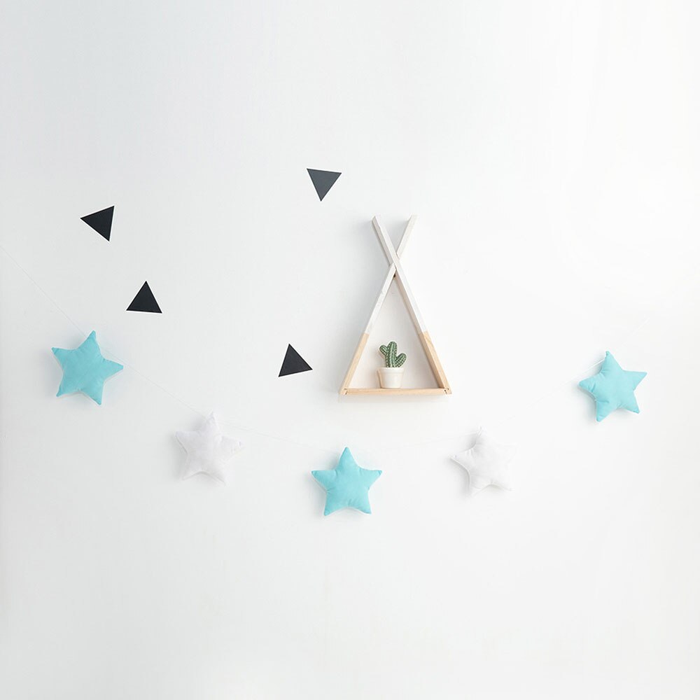 Decoração de berço do jardim de infância, para o quarto, cores listradas, estrelas, para pendurar na cama, fotografia, brinquedos de pendurar na parede: Green