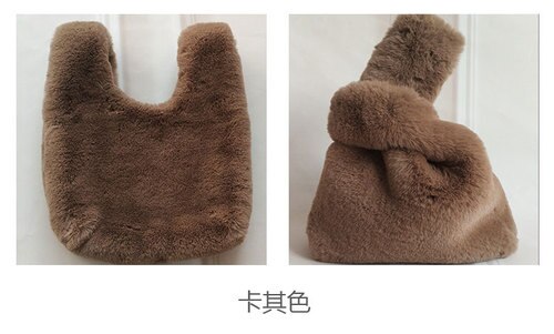 Zachte Pluche Luipaard Dames Handtassen Mode Winter Dames Kleine Tote Evening Clutch Purse Luxe Vrouwelijke Mini Schoudertas: brown