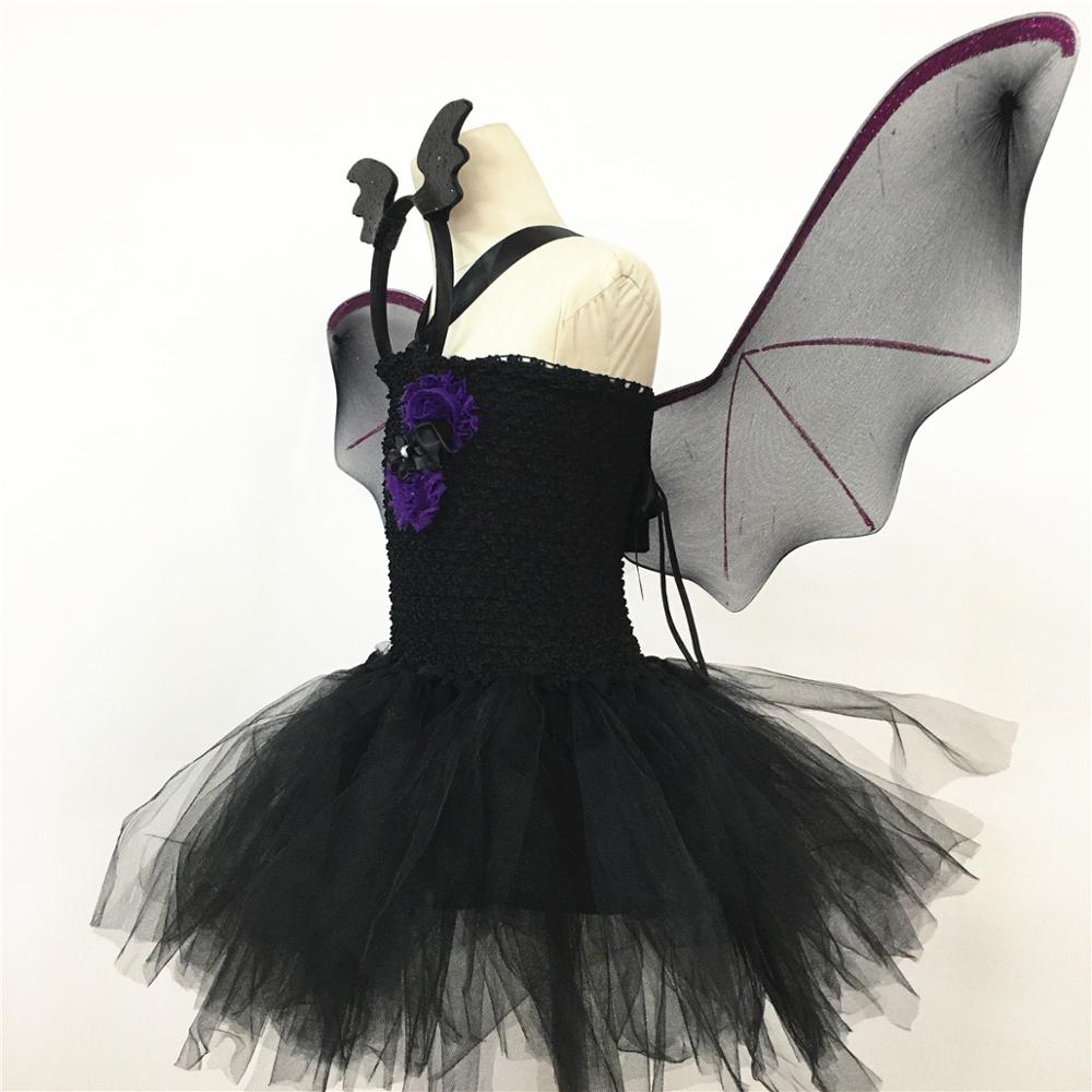freundlicher geschwollen Felsen Schwarz fledermaus Kostüm Kleid kopfschmuck flüGel anzug Halloween Karneval Purim Party Cosplay Kostüm Für freundlicher Mädchen