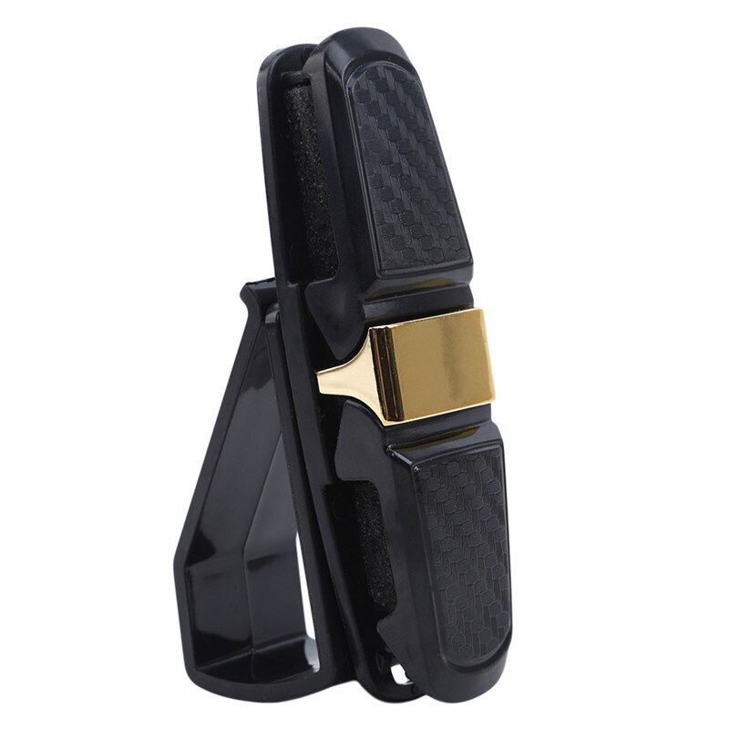 Przenośny robić samochodu futerały na okulary klamra na karty i okulary osłona przeciwsłoneczna robić samochodu uchwyt na okulary przeciwsłoneczne ABS okulary akcesoria samochodowe: złoto