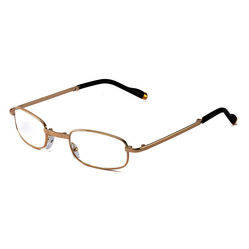 Draagbare Opvouwbare Verziend Bril Voor Mannen En Vrouwen Leesbril Metalen Frame Dioptrie +1.0 Tot +4.0