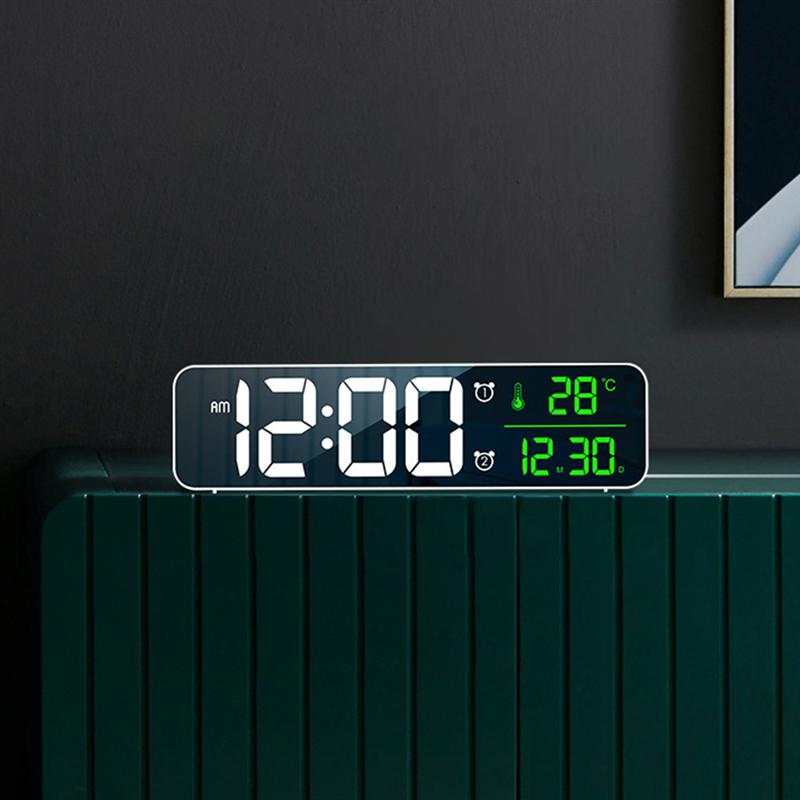 1Pc Digital Alarm Clock LED Digital Clock Bedside Alarm Clock Wall Clock