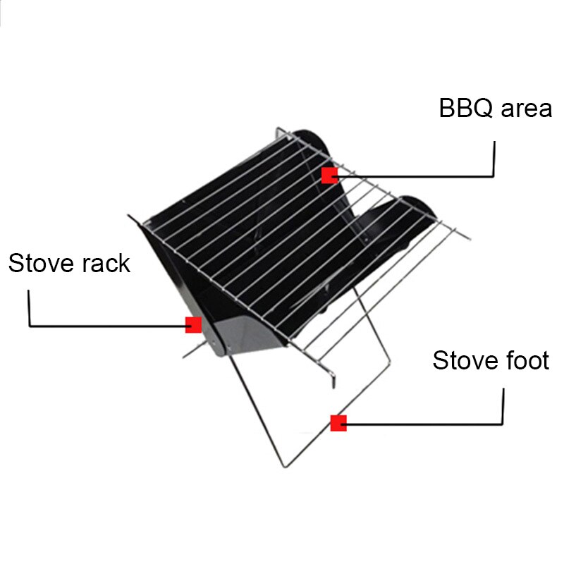 BBQ Camping Grill stand Foldable Portable Outdoors Charcoal Brazier stove Barbecue Camping supplies