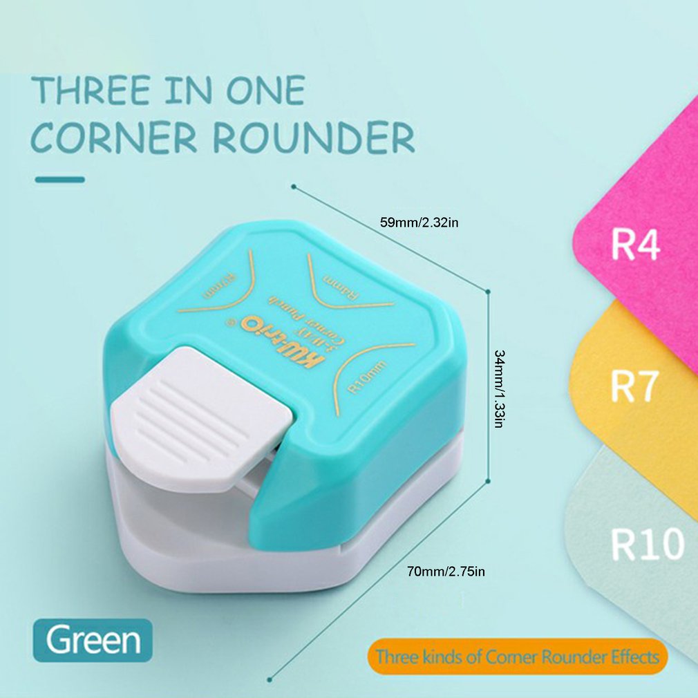 3 In1 Mini Corner Trimmer Corner Durable Rounder Punch Round Corner Trimmer DIY Paper Cutter Card Scrapbooking Punch