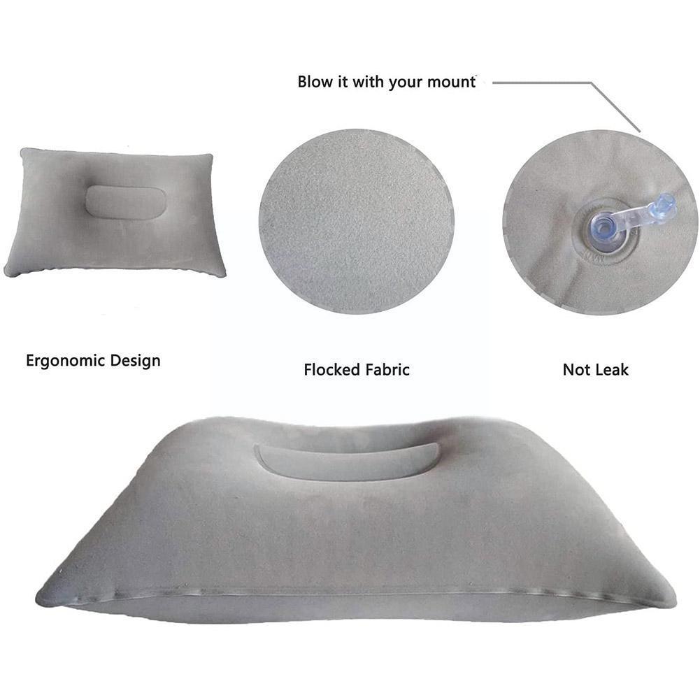 Outdoor Opblaasbaar Kussen Pvc Massaal Opblaasbare Outdoor Reizen Kussen En Zelfopblazende Kussen Hals Camping Taille Kussen