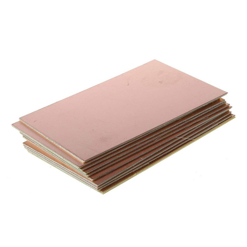 10pcs Single Double Sided Copper Clad Plate Durable Portable FR4 Glass Fiber DIY Universal Printed Laminate Stable Circuit Board