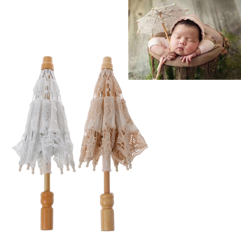 Newborn Baby Photography Props Lace Umbrella Infant Studio Shooting Photo Prop Shower