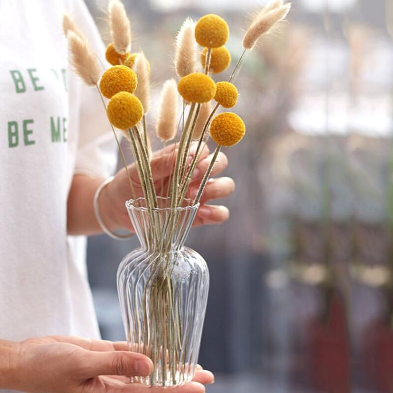 Home Decor Glass Vase Crystal Flower Vase Room Decor Flower Pot Modern Hydroponic Plants Wedding Home Decoration Accessories