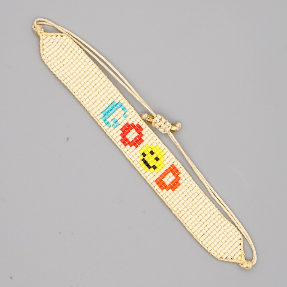 Go2boho Boho Miyuki Bracelet Best Friends Bracelets For Girl Women Jewelry Bohemian Summer Beach Pulseras Letter Jewellery: MI-B200190D / 5pcs