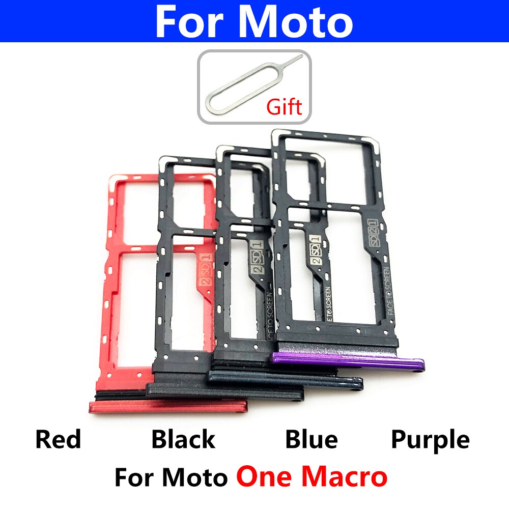 SiM Tray For Moto E6 Play E6S G10 One Action One Fusion Macro SIM Card Slot SD Card Tray Holder Adapter