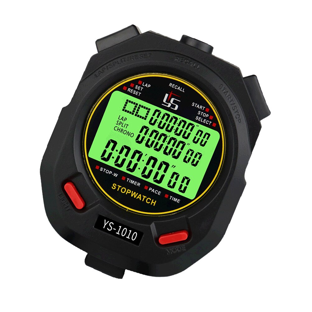 Cronómetro deportivo Digital de mano con pantalla grande, cronómetro para árbitro de atletismo: Default Title