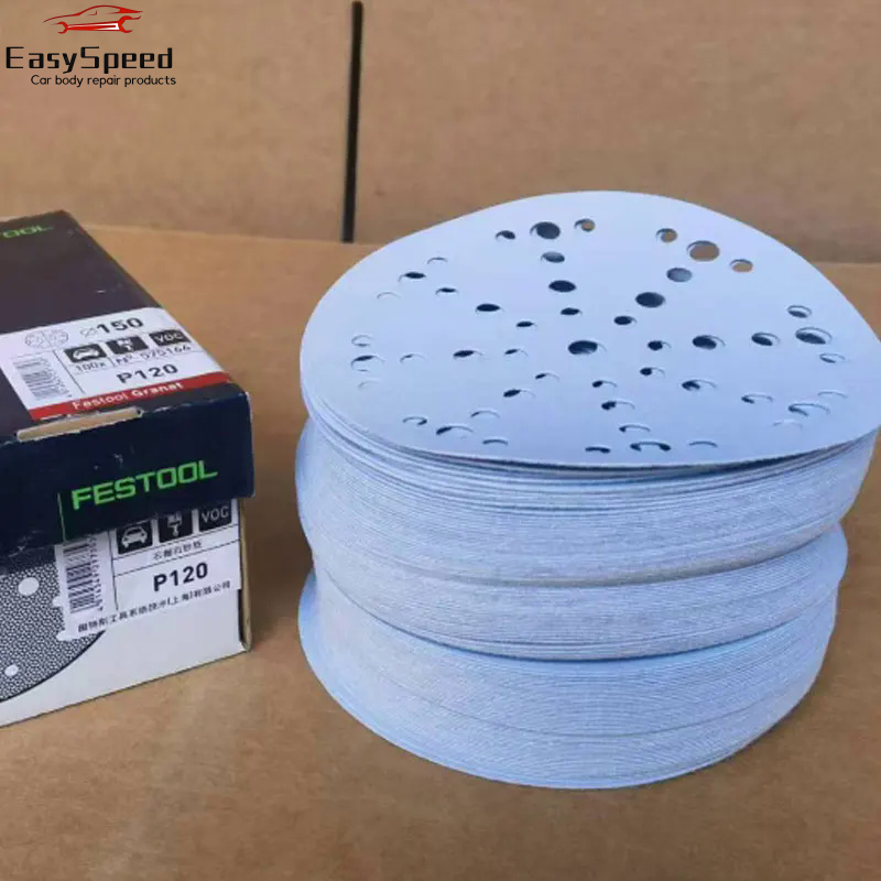 50 stücke Schleif scheiben festool granat Multi-Staub-Extraktion 150mm Sandpapier Schleif mittel