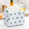 Leisure Vrouwen Draagbare Kleine Lunch Tas Canvas Streep Geïsoleerd Koeltassen Thermische Voedsel Picknick Lunch Zakken Kinderen Lunchbox Tas tot: F