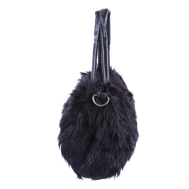 Lady Girl Pretty Cute Faux Konijnenbont Handtas Schouder Messenger Bag Tote Vrouwen Lange Bont Gras Handtas Messenger tas