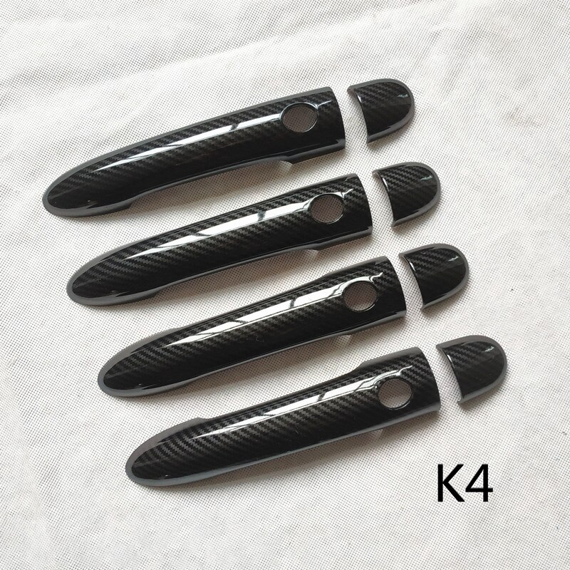 Til renault megane 2 ii mk2 tilbehør dørhåndtag cover trim håndtag covers plast imiteret kulfiber: K4