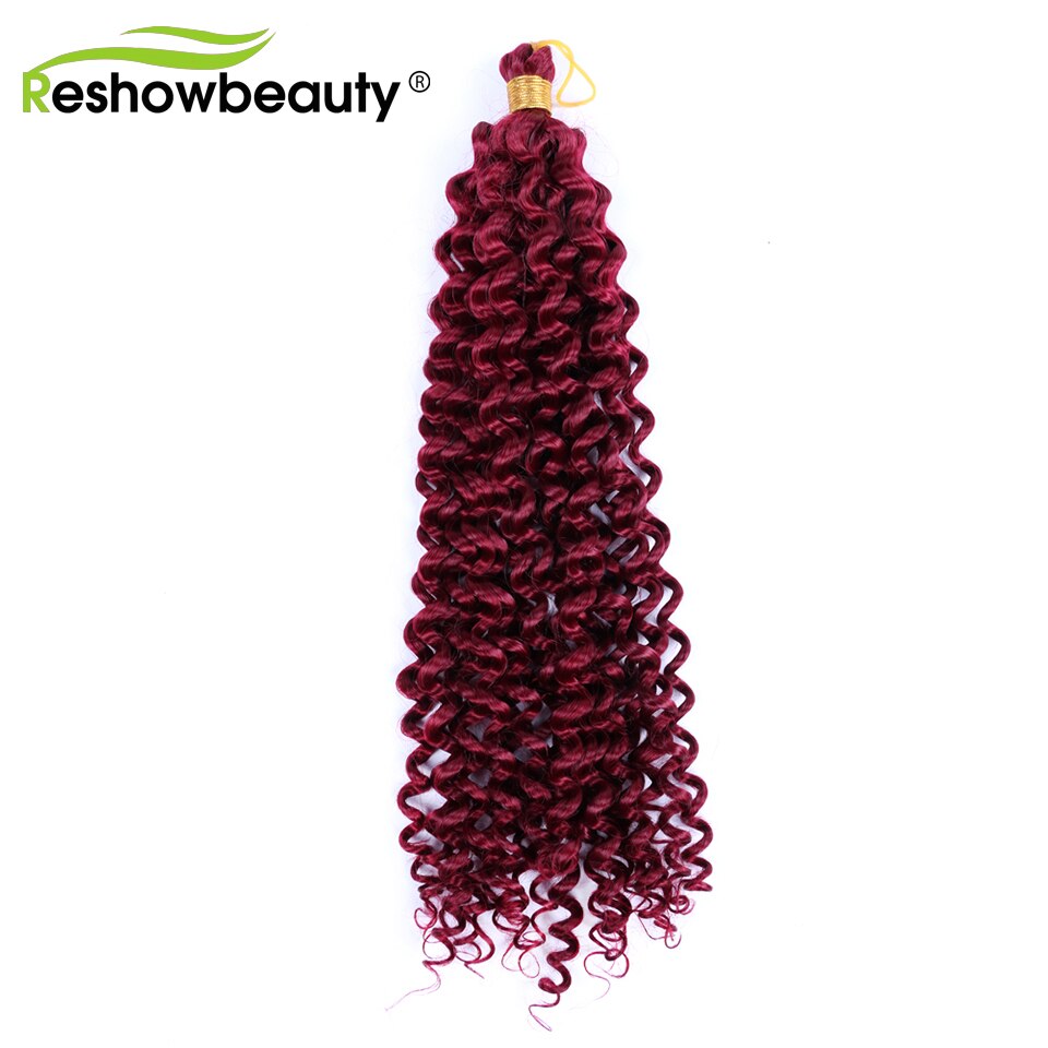 Hair Extension Water Wave Hair Bulk 14 inch 100g/piece Crochet Synthetic Braiding Hair Crochet Braids Hair Reshowbeauty