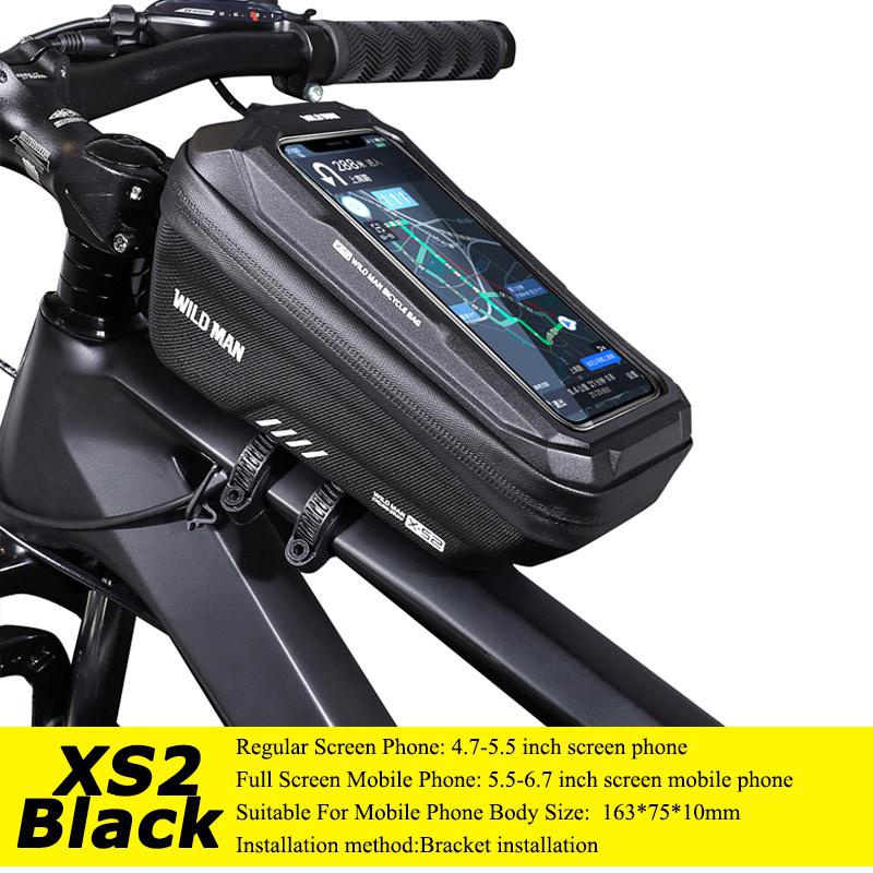 WILD MAN – sac de vélo de montagne, sac de guidon avant, étanche à la pluie, étui de téléphone portable de 6.8 pouces, sac de Tube supérieur de vélo, accessoires de cyclisme: YELLOW