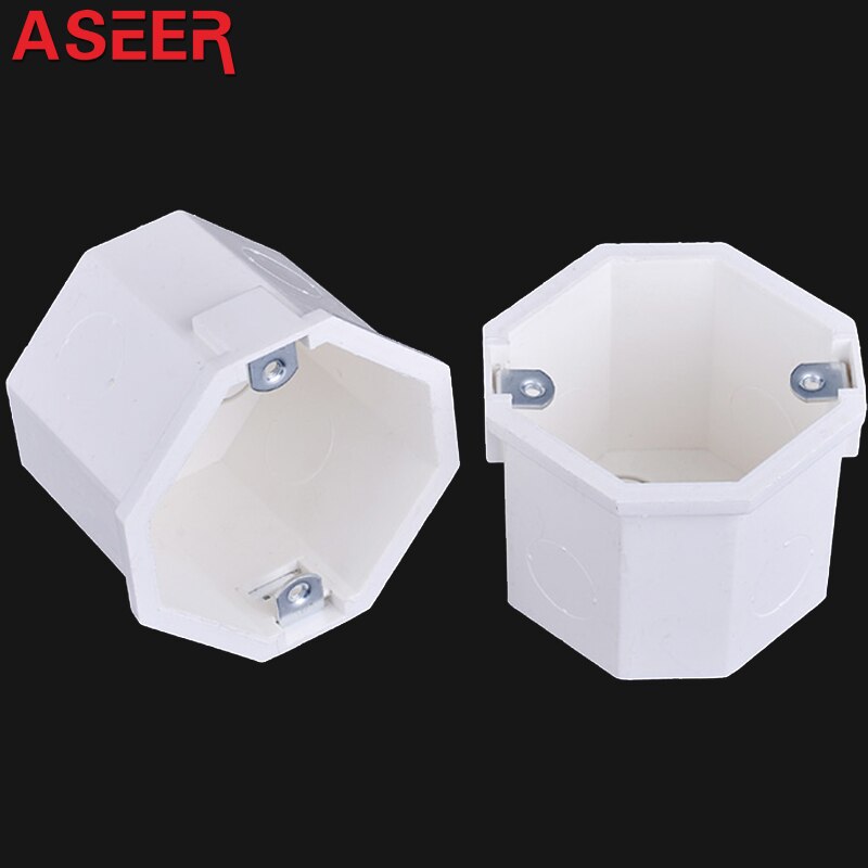 ASEER,EU Standard, Wall Round Mounting Box, Internal Cassette, Wiring Box, White Back Box For EU Switch and Socket,WIFI Module