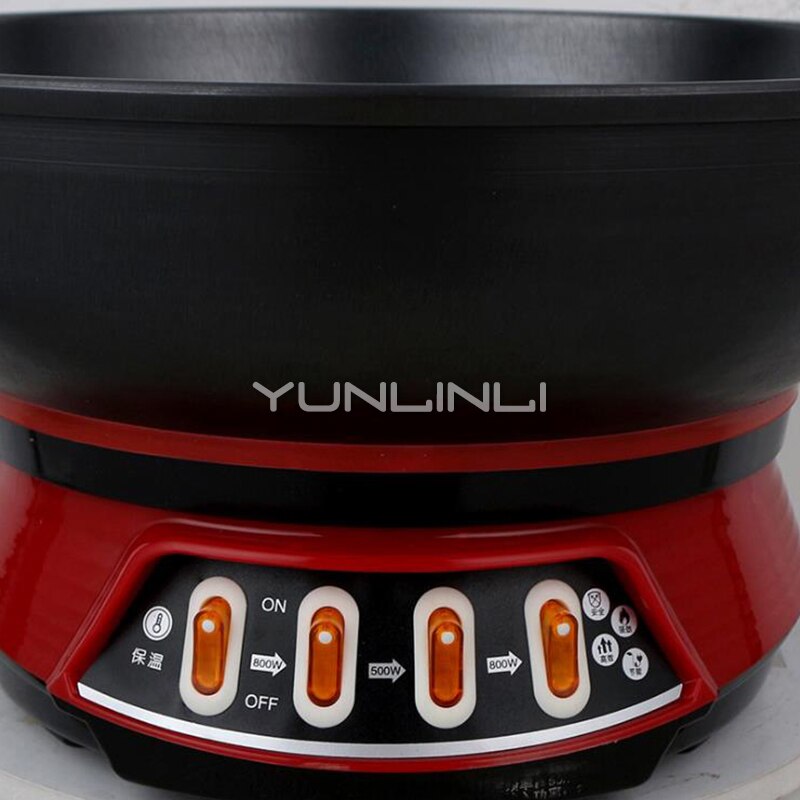 220V/2100W Multi-functional Electric Cooker Household Cast Iron Pot 32cm Double temperature control belt insulation Cooker