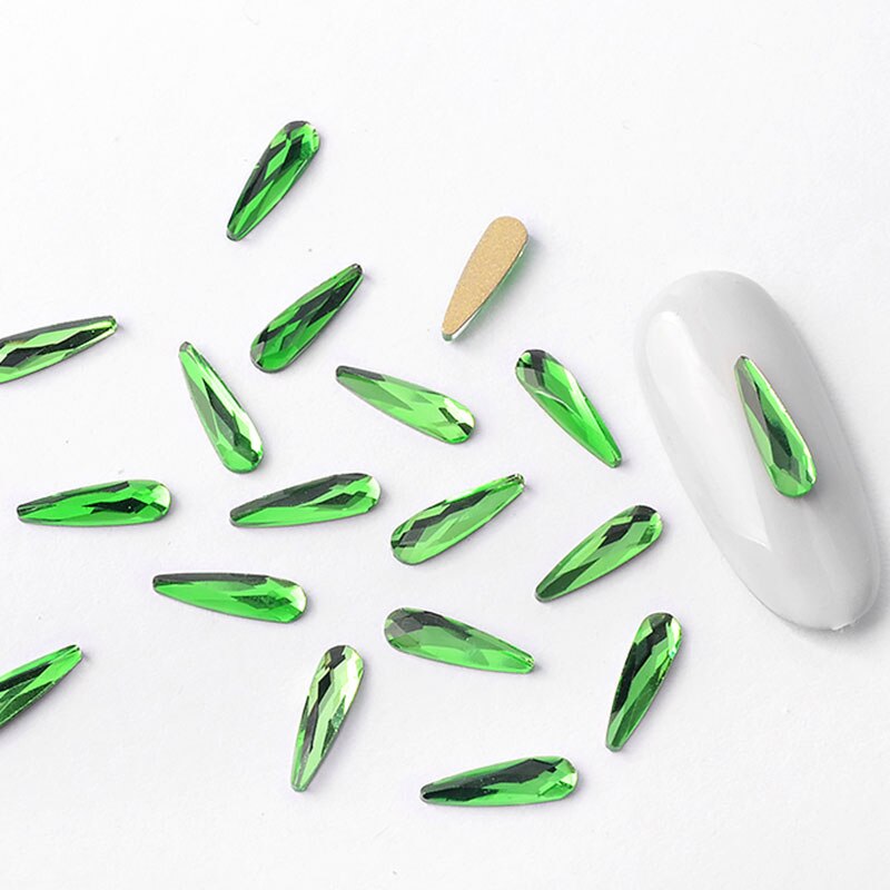 10 Uds. Crystal AB colorida gota de agua arte de uñas diamantes de imitación súper brillante 3D uñas arte en las uñas con piedras decoración gemas DIY manicura: 1149