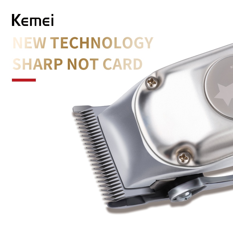 Kemei-1996 Barber Shop Rechargeable Hair Clipper All Metal Electric Hair Trimmer Men Beard Trimmer Haircut Machine