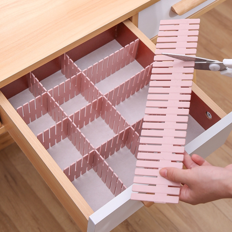 Armoire de Rangement Domestique Ajustable, Synchronisation Rose, Sous-Vêtements, Chaussettes, 4 Pièces