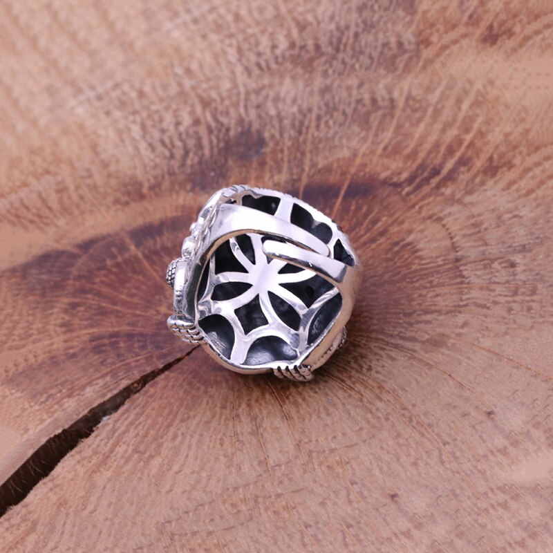 Anello di 100% Reale 925 Gioielli in argento sterling Epoca Animale Desert Eagle Intarsiato Pietre Anello Regolabile Donne Degli Uomini Dei Monili FR35