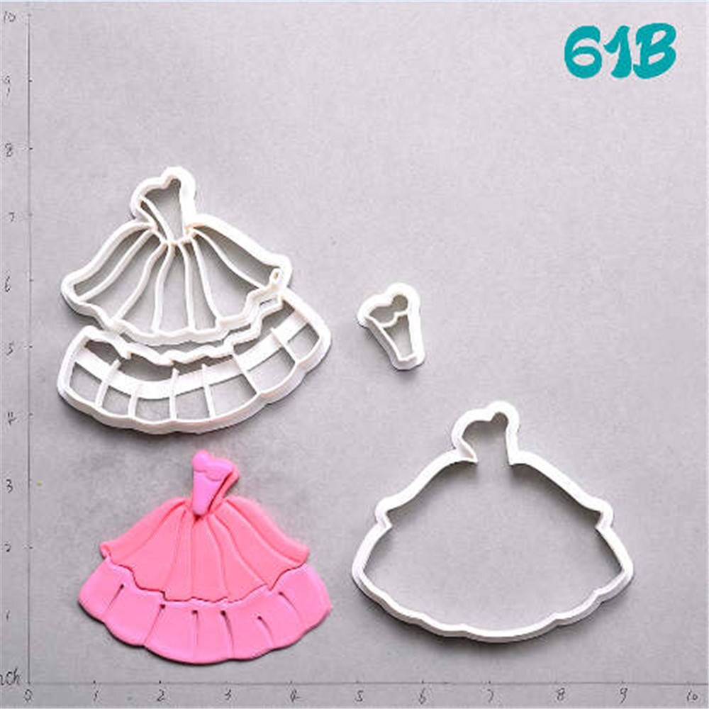 Ballet Dress Cookie Cutter Set Custom Made 3D Printed Fondant Cake Cutter Kitchen Accessories Cake Decoration Tools Biscuit Mold: 61B 2 inch