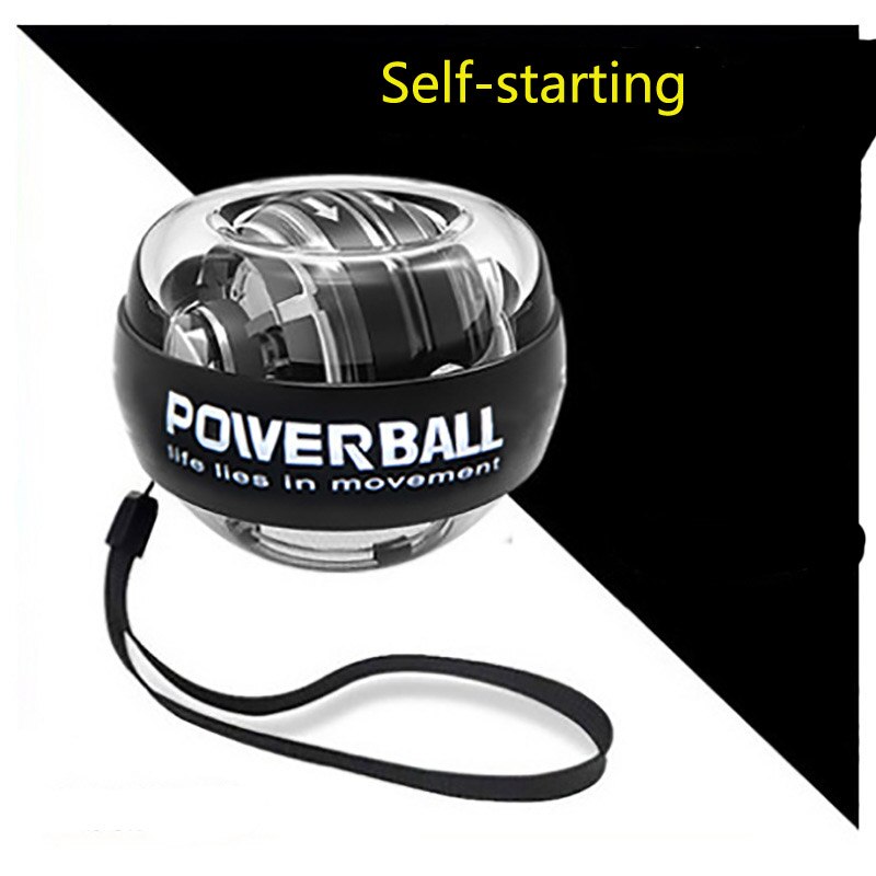 Gyroscope Powerball LED Gyro Power Wrists Ball Arm Exercise Force Strength Training Energyball Home Gym Sports Fitness Equipment: Light Yellow