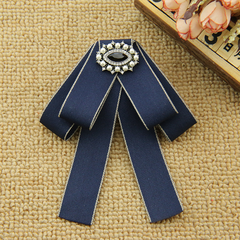 Corbata de Metal para el cuello para mujer, ropa General, pajarita blanca, accesorios para mujer y Niña