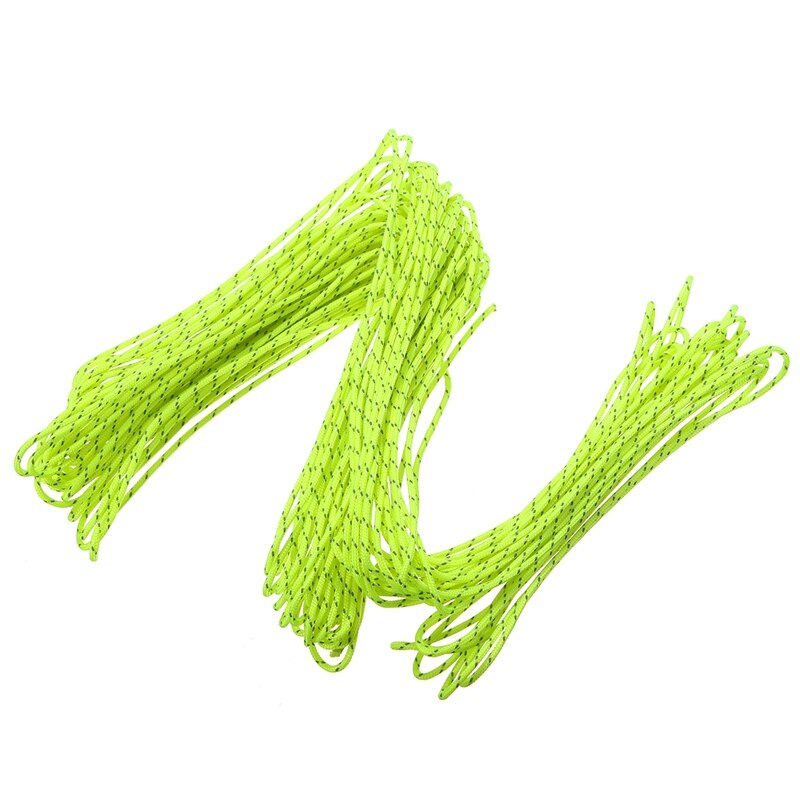 Kiwarm 1pc 20 meter grøn nylon ledning super stærk telt reb fyr line camping ledning paracord til gør-det-selv håndværk tilbehør reb
