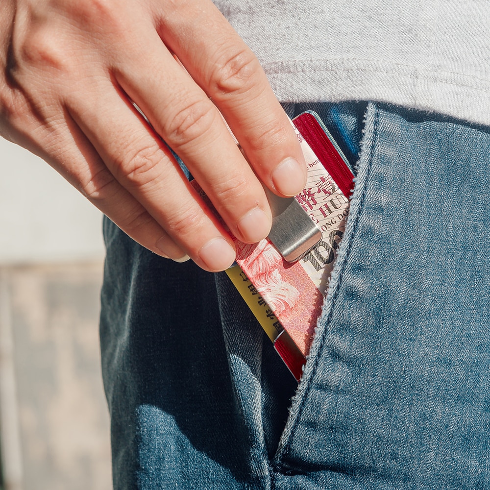 Carteira masculina rfid porta-cartão, porta-cartão de crédito e carteira de metal para homens e mulheres