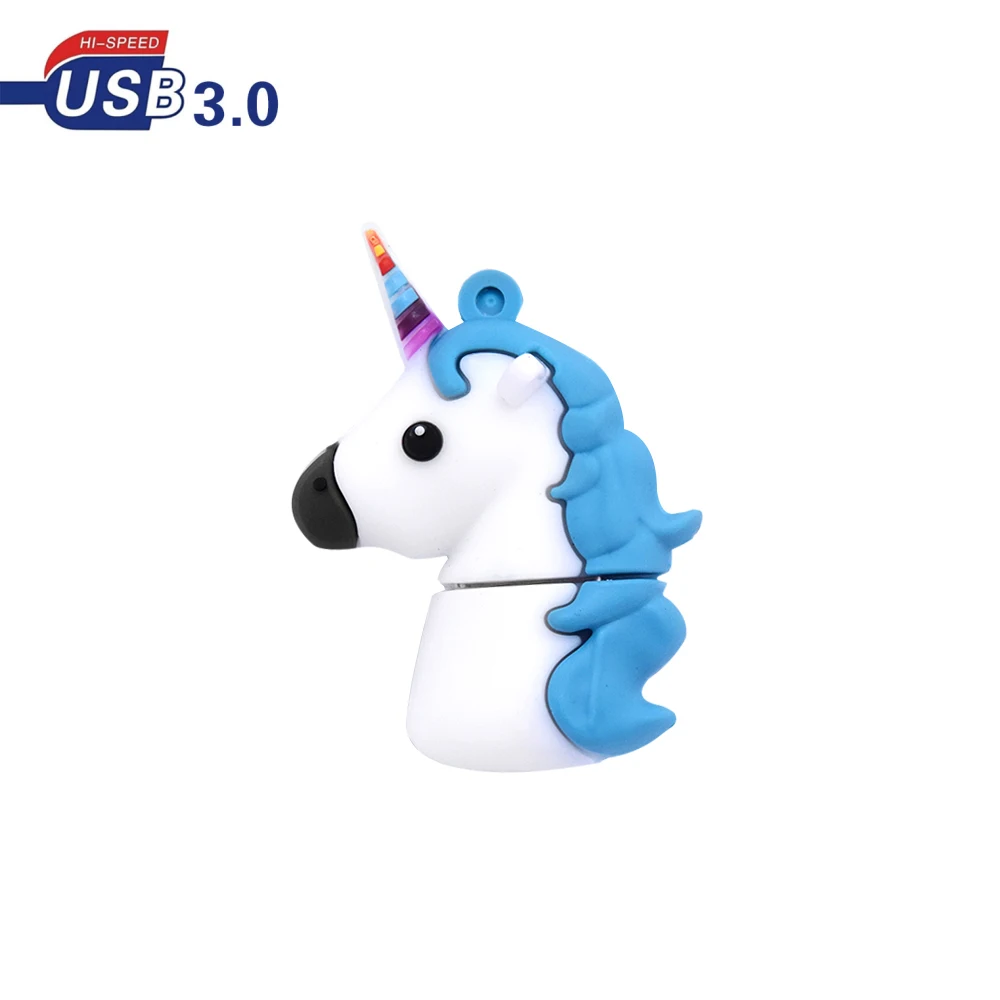 Mini clé USB 3.0, support à mémoire de 4GB 8GB 16GB 32GB 64GB, joli dessin animé licorne, cheval coloré: style 6 / 8 GO