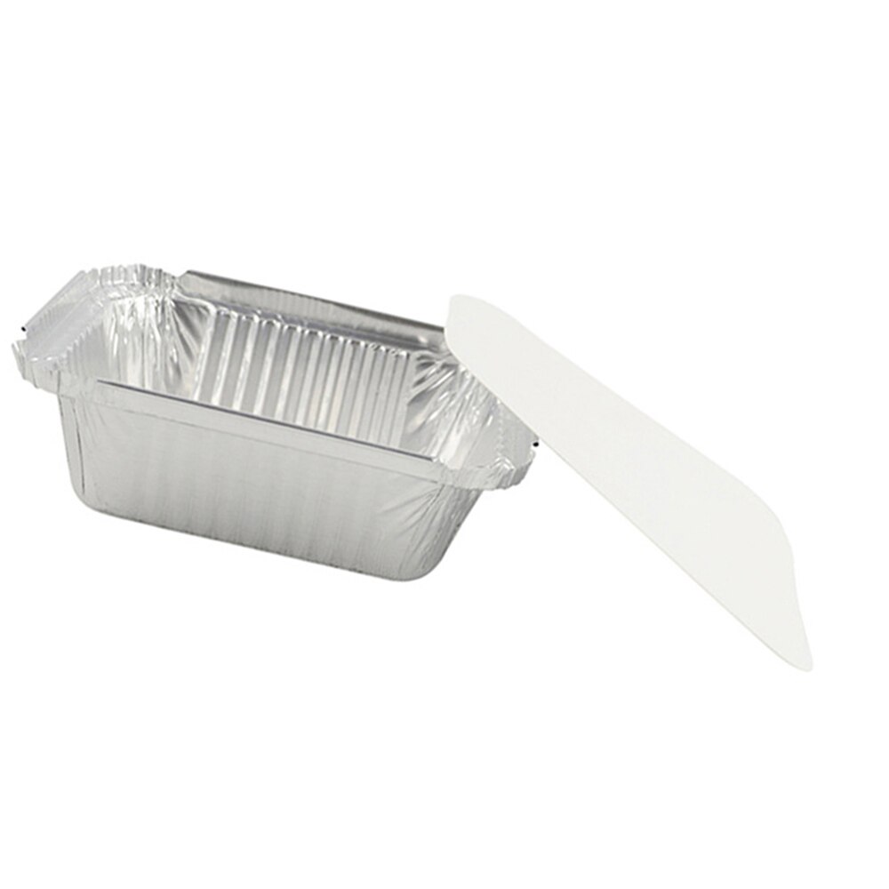 20Pcs 450ml Disposable Aluminum Foil Lunch Box with Lid Tin Disposable Takeaway Packed Lunch Box Container 14.7*12*5cm