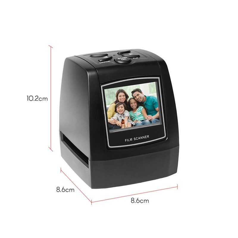 Film Scanner, Converts 35mm 135mm Films/Slides/Negatives to Digital JPG Photos, 2.36 LCD Sn