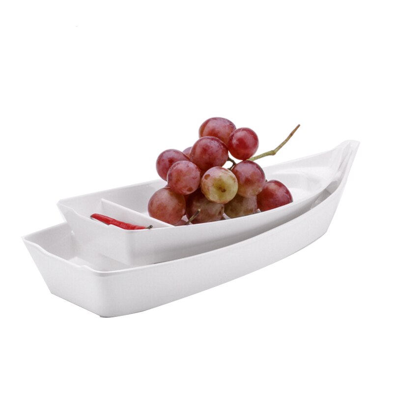 Plato de estilo barco para Sushi, plato de comida para aperitivos, postres, Sashimi, bandeja de mariscos para Hotel, 2 uds.