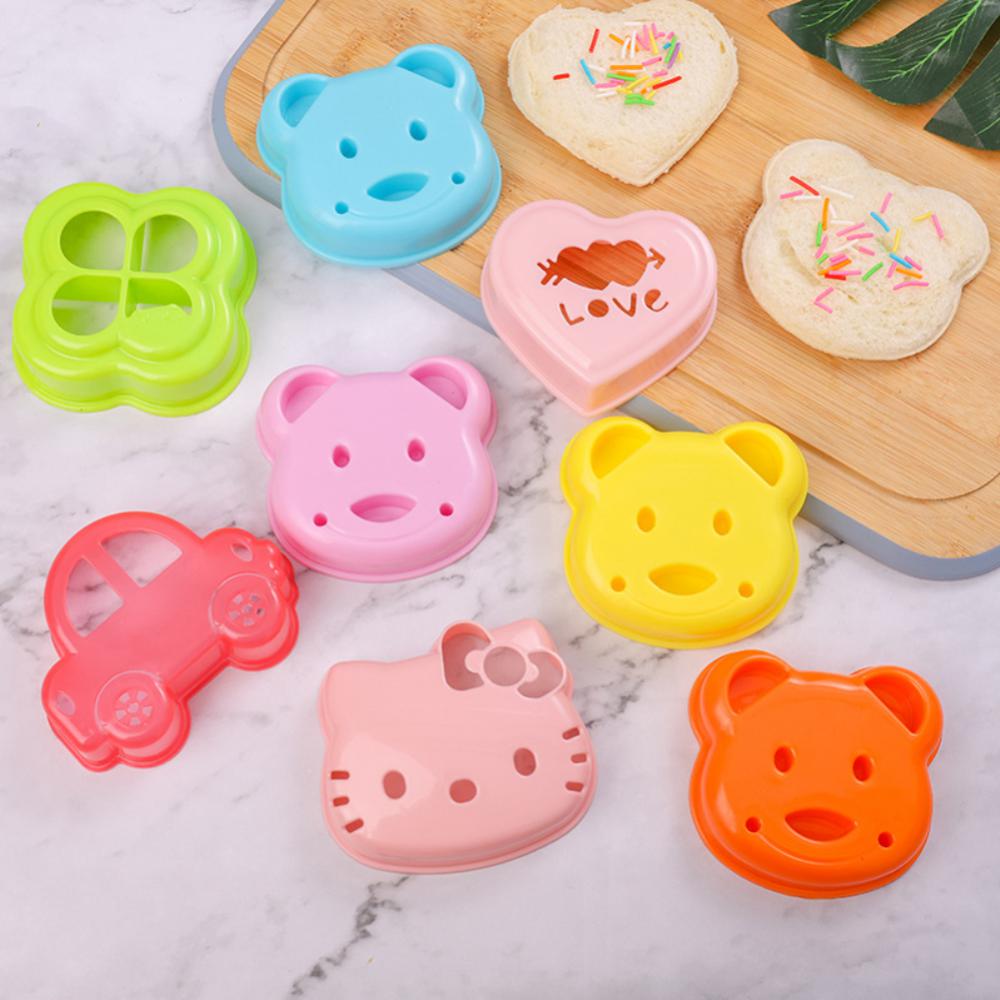 Cortador de sándwich Mini oso de dibujos animados ardilla mar perro pan cuchillo sándwich cortador sellador cocina DIY niños Bento almuerzo molde para hornear
